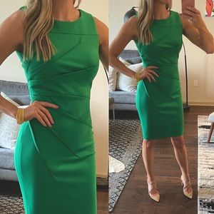 Calvin Klein sheath body con dress kelly green